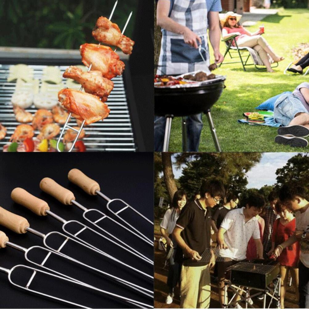 Grilling Skewers 6pcs Stainless Steel U Shaped Barbecue Brazing Fork Needle Tool